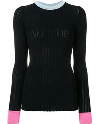 N°21 Trui Met Open Rug - Blauw