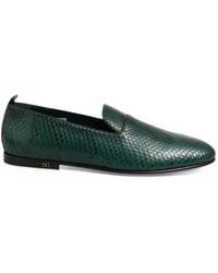 Dolce & Gabbana - Snakeskin-Effect Loafers - Lyst