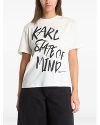 KARL LAGERFELD - Slogan-Print Short-Sleeve T-Shirt - Lyst