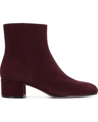 Gianvito Rossi - 70Mm Joelle Suede Block-Heel Ankle Boots - Lyst