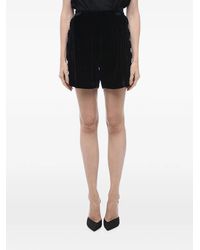 Matimì - Embroidered-Details Velvet Shorts - Lyst