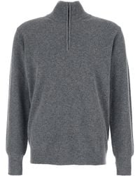 Roberto Collina - High Neck Ribbed Knit Sweater - Lyst