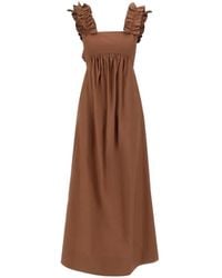 Liu Jo - Robe Longue Volantée À Détail De Nœud - Lyst
