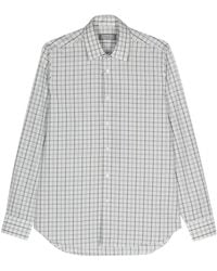 Canali - Check-Pattern Cotton Shirt - Lyst