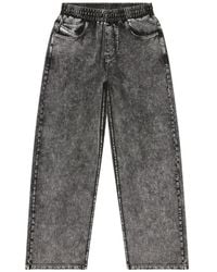 DIESEL - Sweatpants With Denim Effect - Lyst