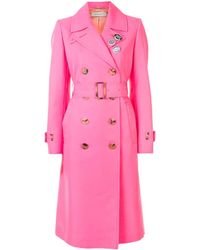 Golden Goose Deluxe Brand Abigail Pin Detail Trench Coat - Pink