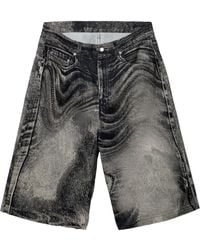 CAMPERLAB - Abstract-Print Denim Shorts - Lyst