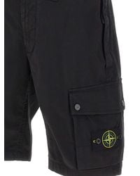 Stone Island - Compass-Badge Cargo Shorts - Lyst
