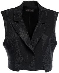 Twentyfourhaitch - Edasic Rhinestone-Embellished Cropped Vest - Lyst