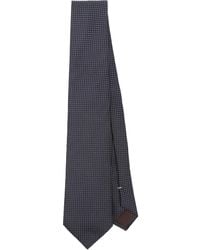 Canali - Polka Dot Embroidery Silk Tie - Lyst