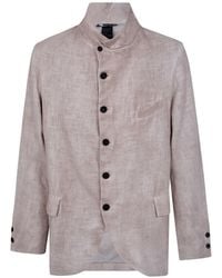 Avant Toi - High-Neck Button-Up Blazer - Lyst