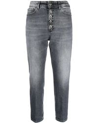 Dondup - Jeans Crop Con Applicazione - Lyst