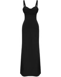 POST MERIDIEM - Gathered-Detail Maxi Dress - Lyst