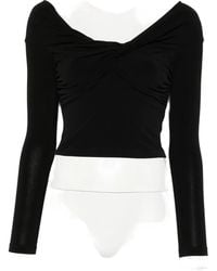 Patrizia Pepe - Cropped Long-sleeved T-shirt - Lyst