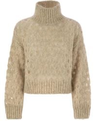 Brunello Cucinelli - スパンコール ハイネックセーター - Lyst