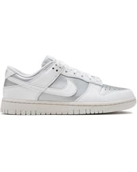 Nike - Dunk Low Metallic Leather Sneakers - Lyst
