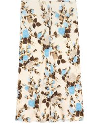 Ami Paris - Falda midi acampanada con estampado floral - Lyst