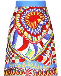 Dolce & Gabbana - Minifalda con motivo gráfico - Lyst