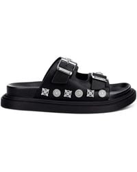 Just Cavalli - Stud-Embellished Buckle-Fastening Sandals - Lyst