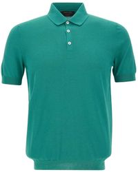 Gran Sasso - Short-Sleeve Cotton Polo Shirt - Lyst