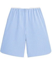 Frankie Shop - Vertical-Stripe Knee-Length Shorts - Lyst