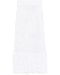 Brandon Maxwell - Gonna Con Cuciture A Rete E Perle - Lyst