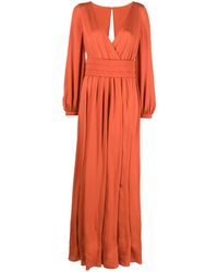 Max Mara - Robe Longue À Taille Plissée - Lyst