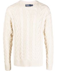 Polo Ralph Lauren - Cable-knit Cotton-blend Jumper - Lyst