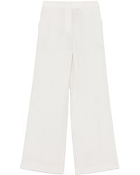 Calvin Klein - Linen Blend Wide Leg Pants - Lyst