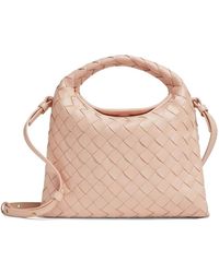 Bottega Veneta - Mini sac porté épaule à plaque logo - Lyst