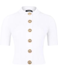 Balmain - Ribbed Top - Lyst