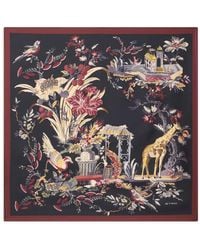 Etro - Silk Twill Scarf With Floral Paisley Motif - Lyst