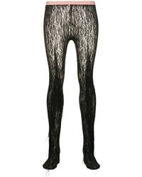 Gucci Strumpfhose mit Fransen - Schwarz