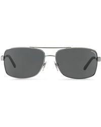Burberry - Logo Rectangle-Frame Sunglasses - Lyst