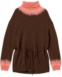 Twinset - Myfo Two-Tone Wool-Blend Maxi Sweater - Lyst