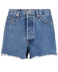 RE/DONE - 90S High-Waist Denim Shorts - Lyst