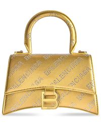 Balenciaga - Hourglass XS Mini-Tasche mit Strass - Lyst