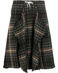 Charles Jeffrey - Check-Pattern Midi Skirt - Lyst