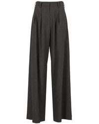 Al Duca d'Aosta - Pleated Wide-Leg Trousers - Lyst