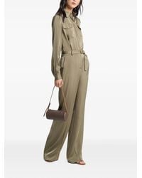 Michael Kors - Satin Belted Jumpsuit - Lyst