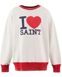 SAINT Mxxxxxx - Print Crew-Neck Sweater - Lyst