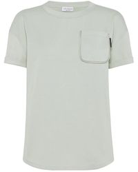 Brunello Cucinelli - Chest-Pocket Cotton T-Shirt - Lyst