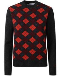 Giada Benincasa - London Argyle-Pattern Wool Sweater - Lyst
