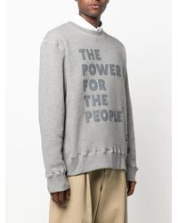 The Power for the People - Logo-Print Organic-Cotton Sweatshirt - Lyst