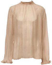 N°21 - Pussy-Bow Sheer Blouse - Lyst
