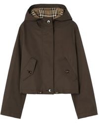 Burberry - Cropped Tropical Gabardine Parka - Lyst