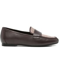 ADRIANNA FERETTI - Panelled-Detail Leather Loafers - Lyst