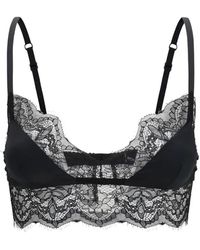 Dolce & Gabbana - Lace-Trim Satin Bralette - Lyst