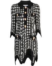 Moschino - Pied De Poule Two-Tone Minidress - Lyst