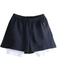 Balenciaga - Short À Logo Imprimé Et Effet Superposé - Lyst